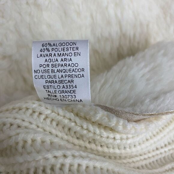Umgee Cream Faux Fur/Suede along Cardigan/Vest - Picture 6 of 6